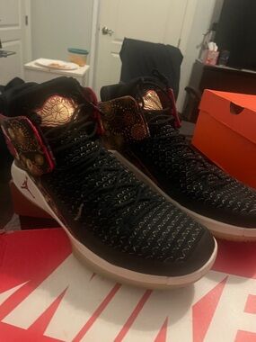 Size 11.5 - Air Jordan 32 Chinese New Year Jordan Black Red Gold Firework